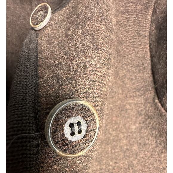 Geiger Collections Women's Vomp Button Brown 100% Boiled Wool Jacket Sz 46 EC - Picture 10 of 16